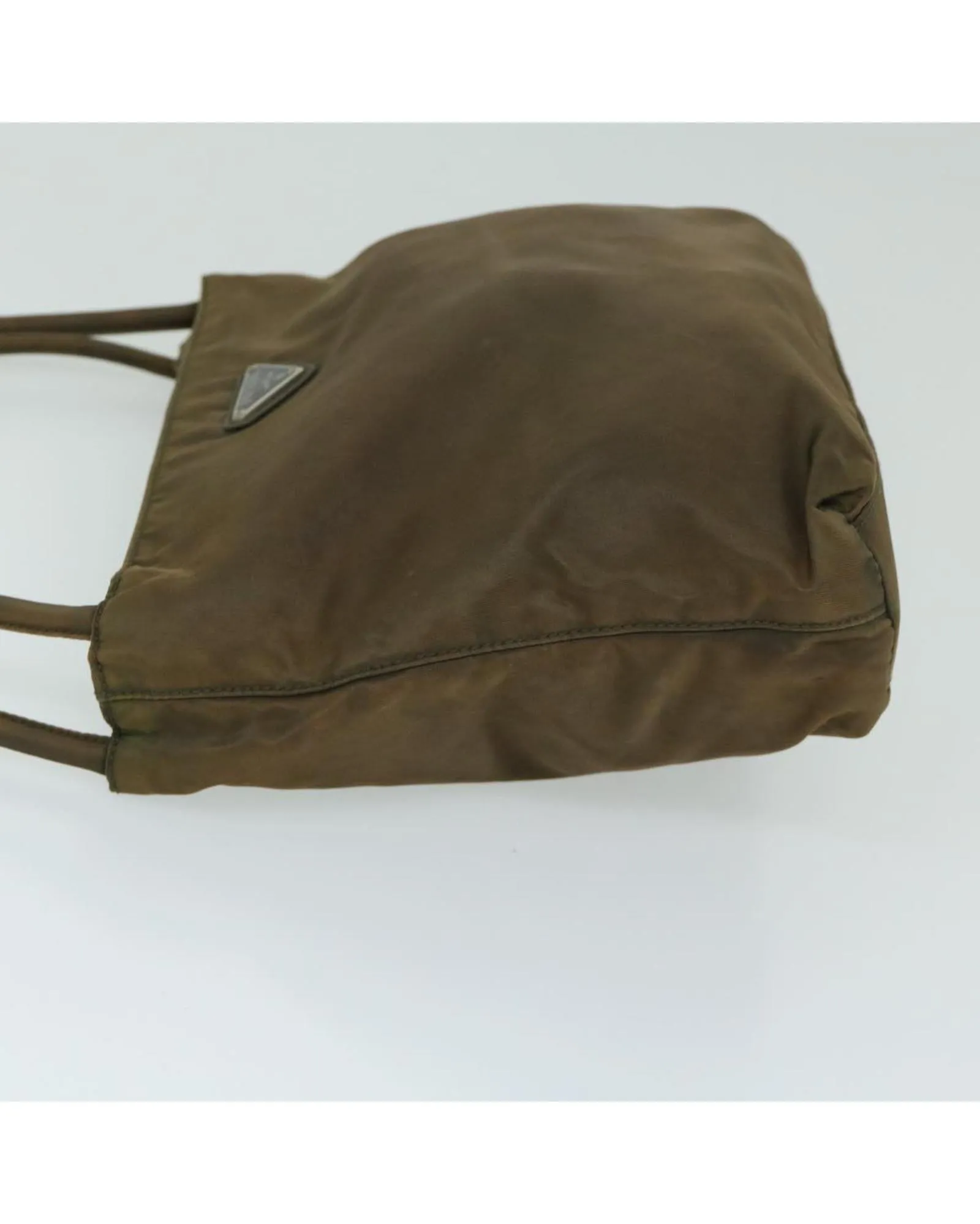 Authentic Brown Nylon Shoulder Bag by Prada