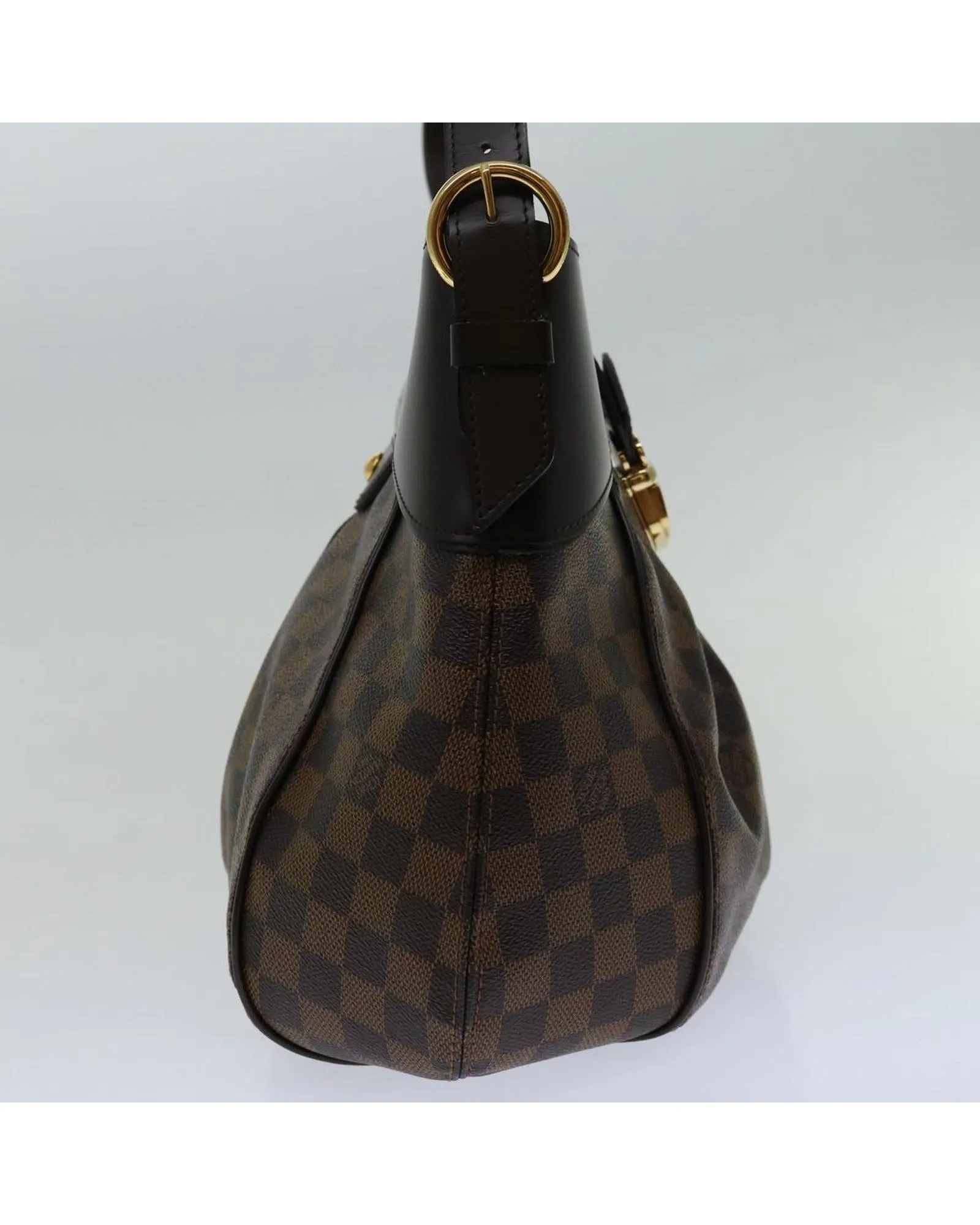 Authentic Louis Vuitton Damier Ebene Shoulder Bag with Flap Closure