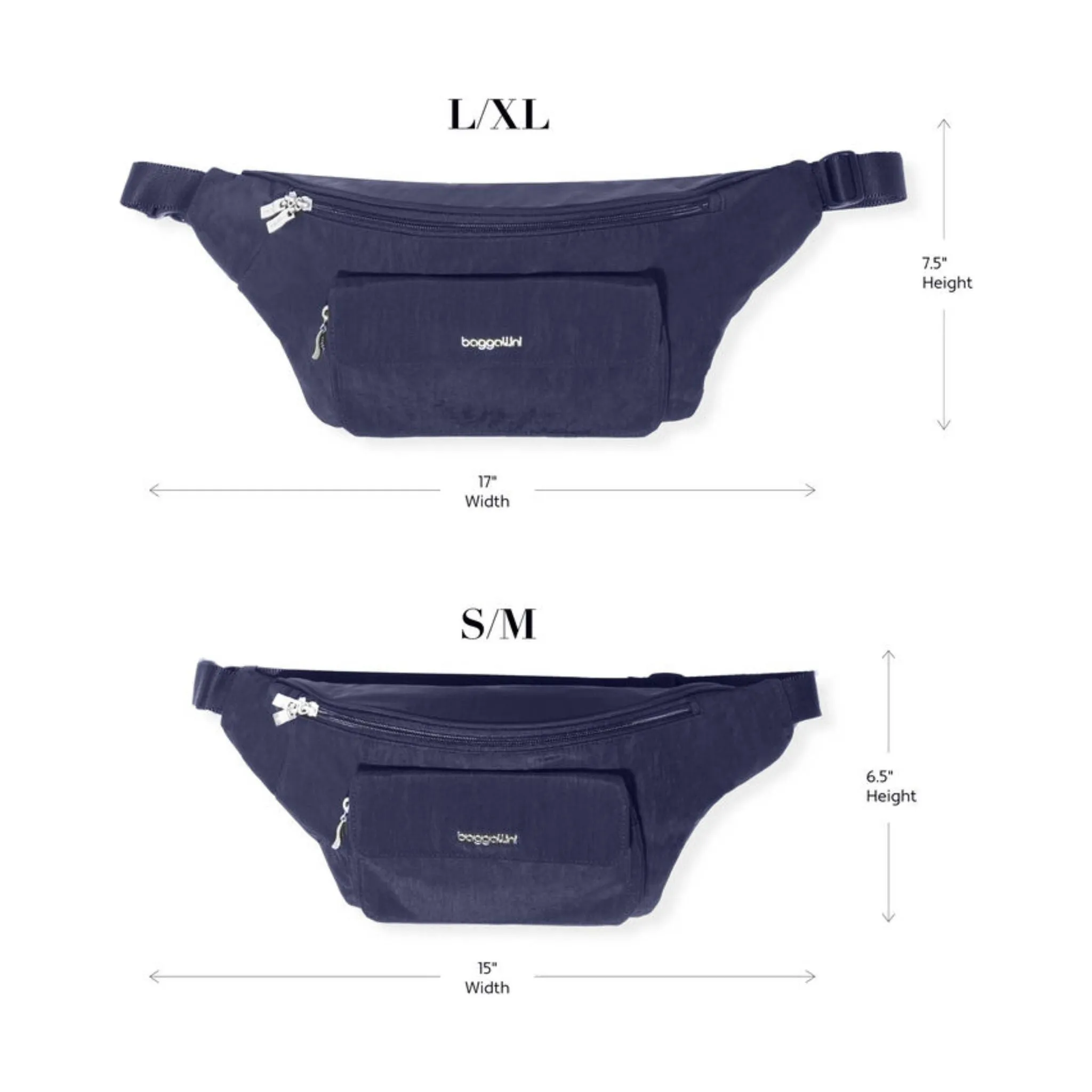 Baggallini Modern Everywhere Waist Pack Sling - French Navy