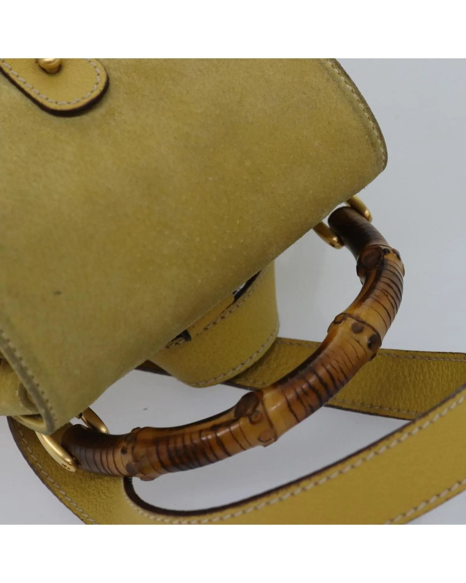 Bamboo Suede Leather Backpack with Flap Closure