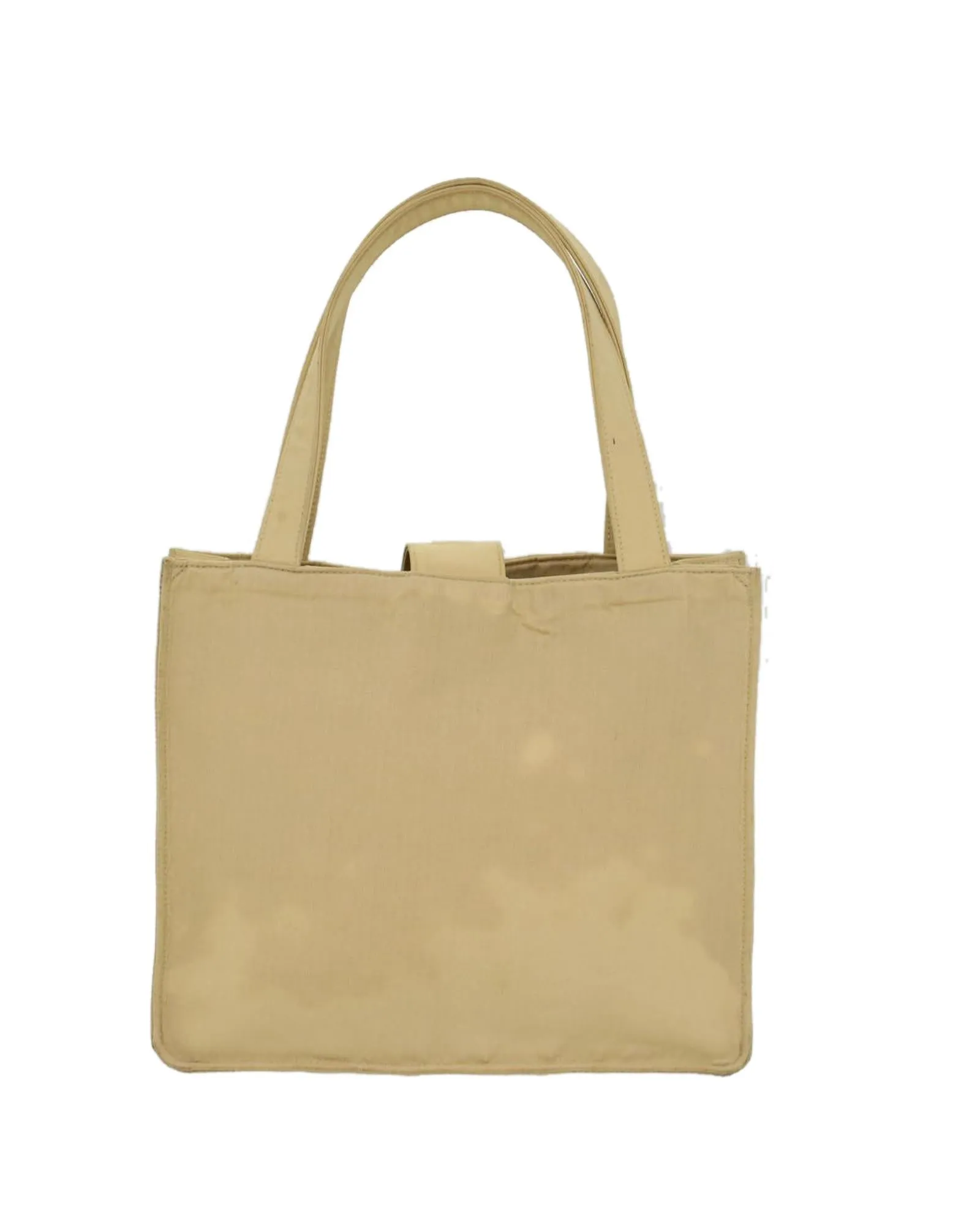 Beige Nylon Shoulder Bag with CC Logo