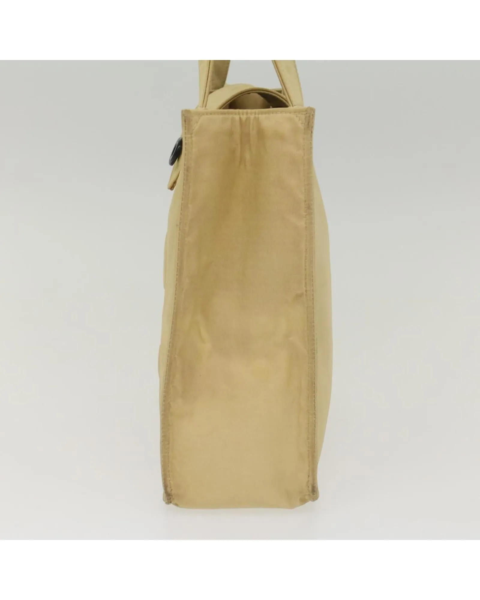 Beige Nylon Shoulder Bag with CC Logo