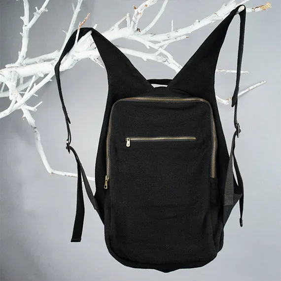 Black Casual Women Backpack Travel Shoulder Bag