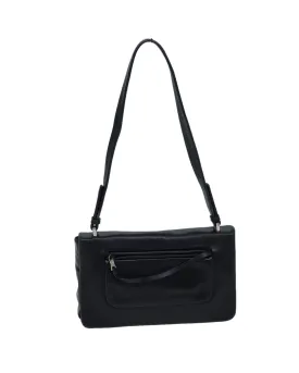 Black Leather Shoulder Bag - Authentic Prada