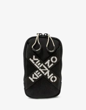 Black Logo Band Cross Body Bag