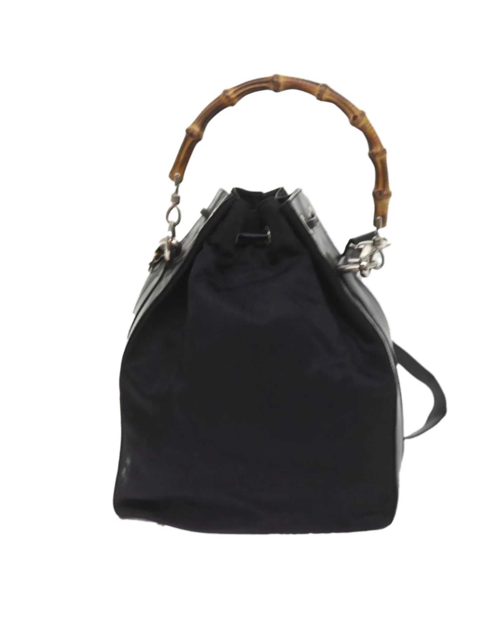 Black Nylon Shoulder Bag with Dust Bag and Strap