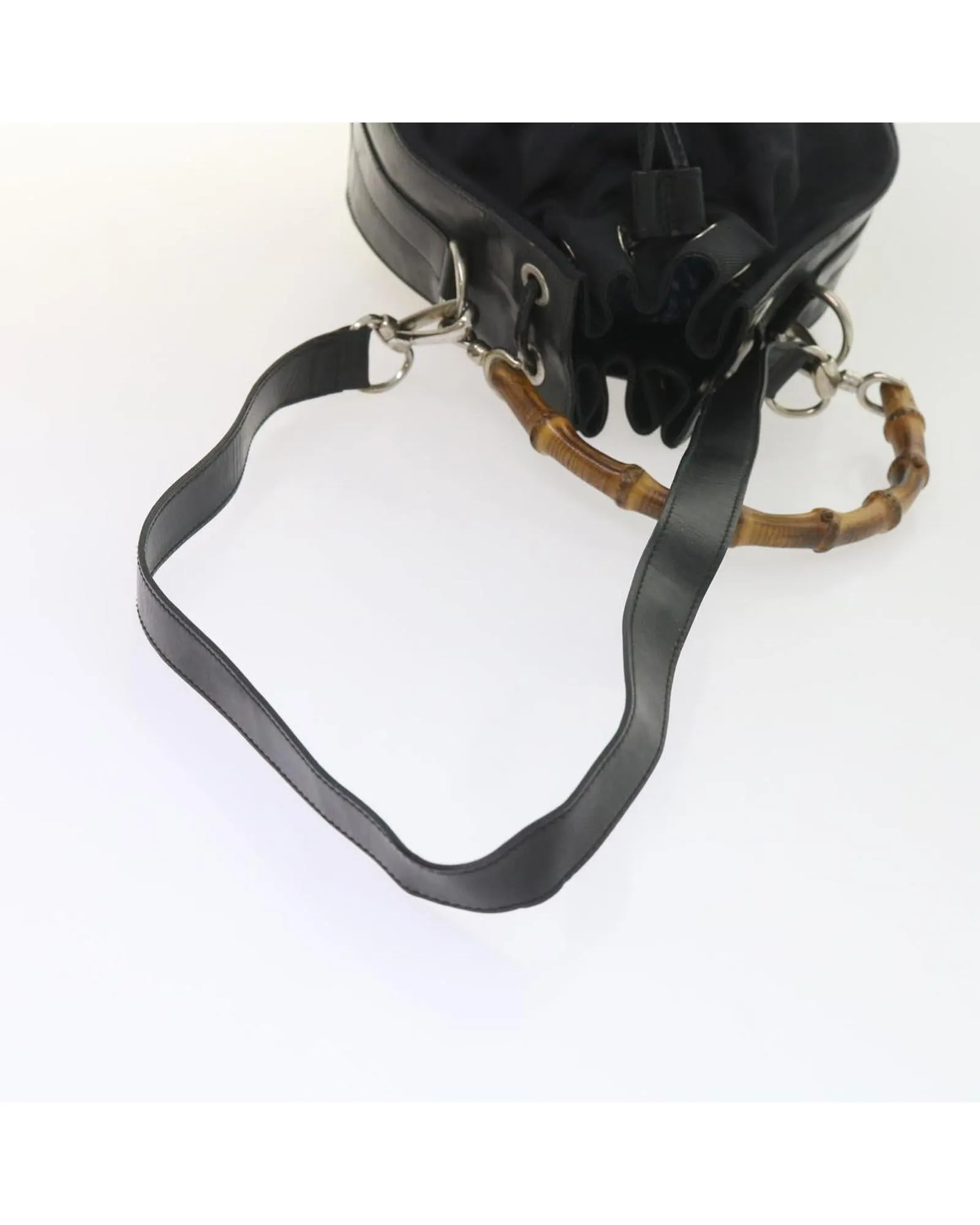 Black Nylon Shoulder Bag with Dust Bag and Strap