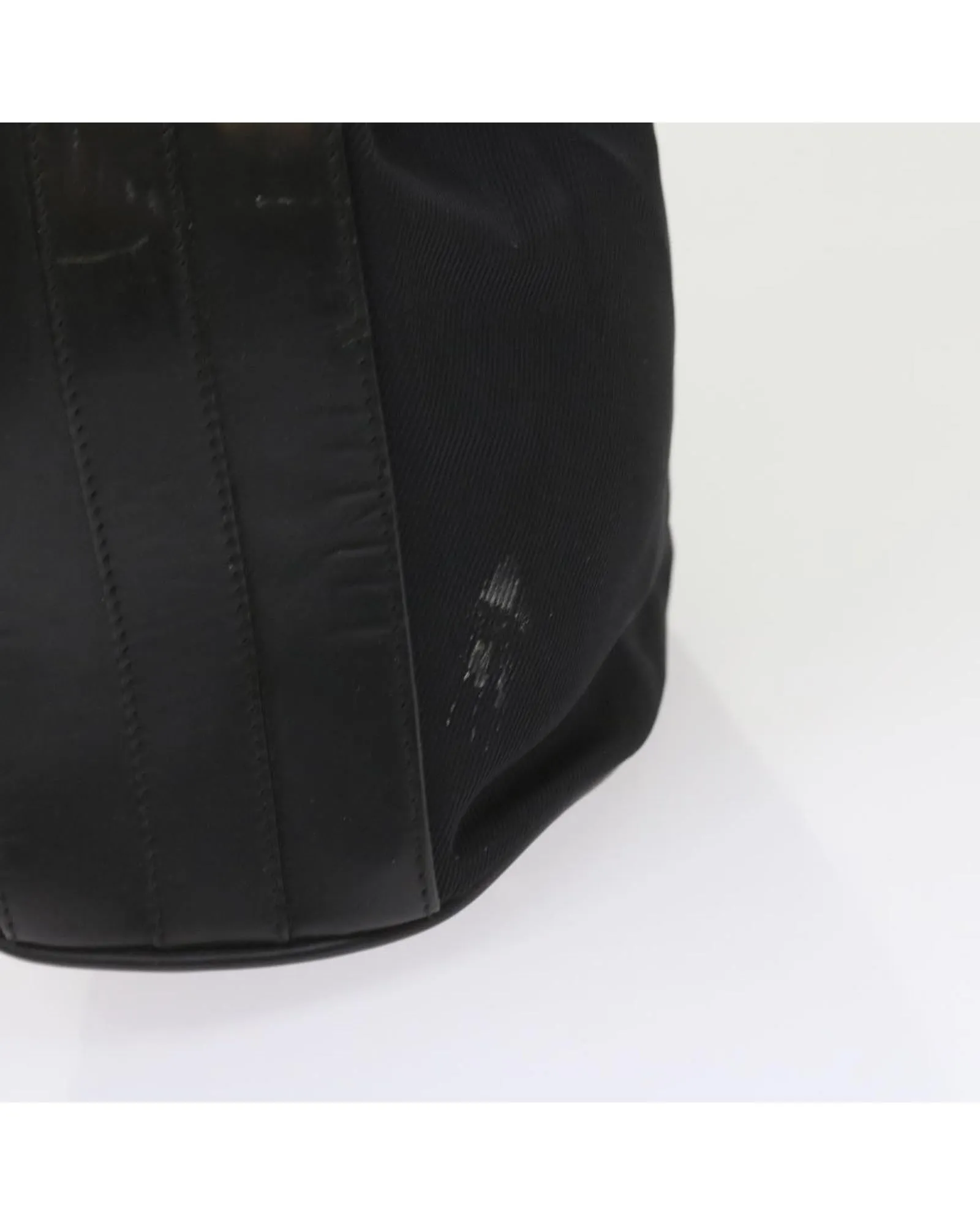 Black Nylon Shoulder Bag with Dust Bag and Strap