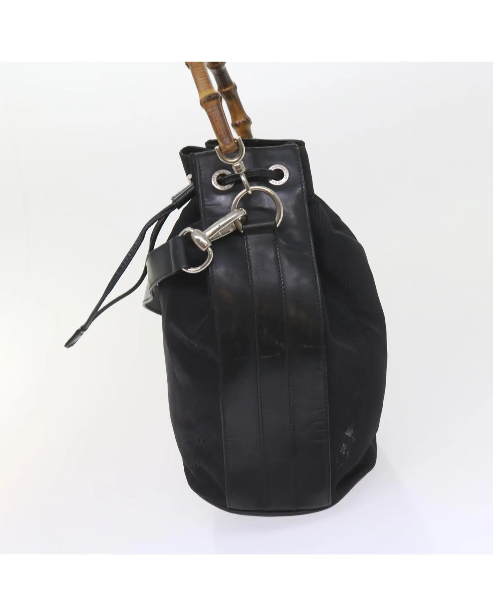 Black Nylon Shoulder Bag with Dust Bag and Strap