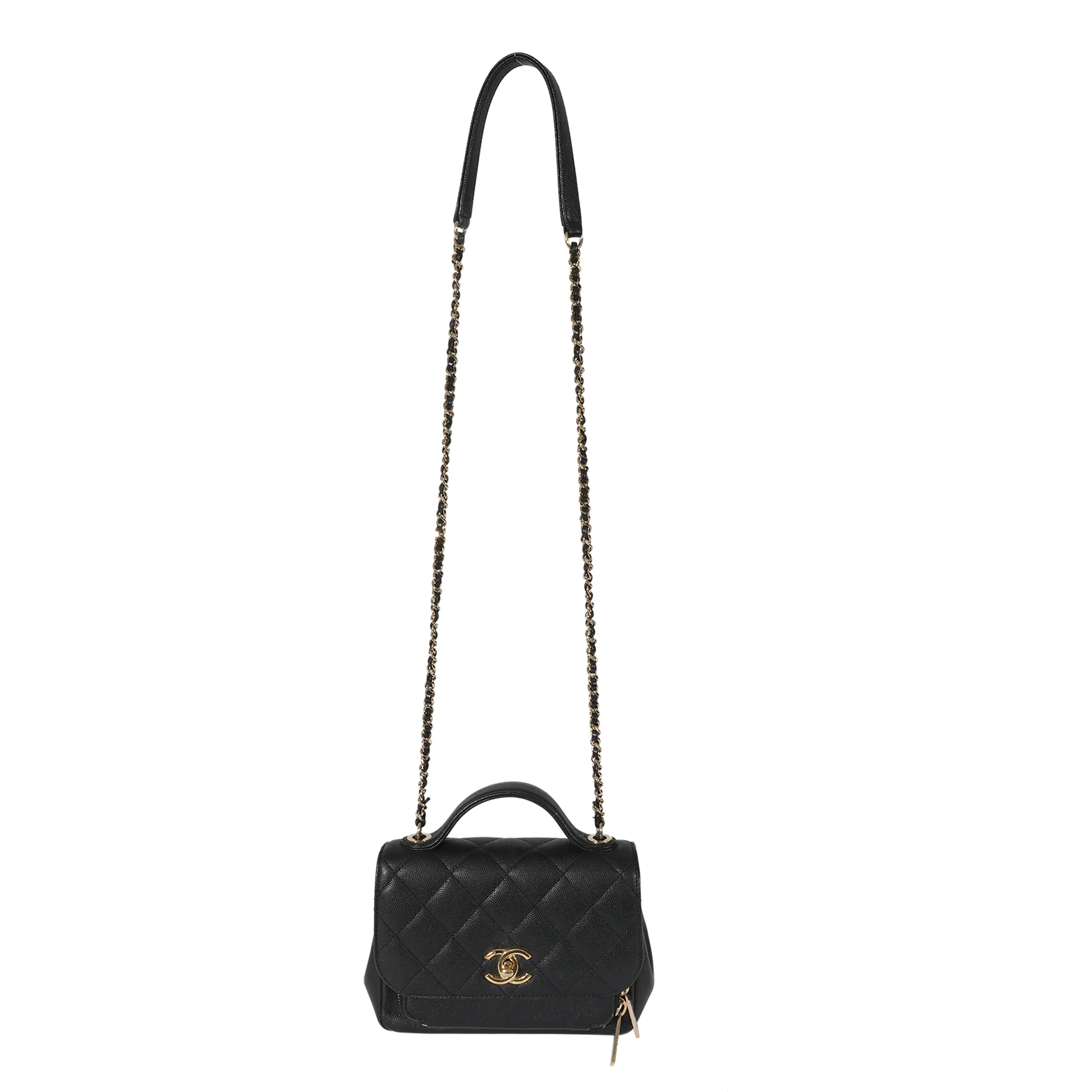 Chanel Black Caviar Small Business Affinity Flap