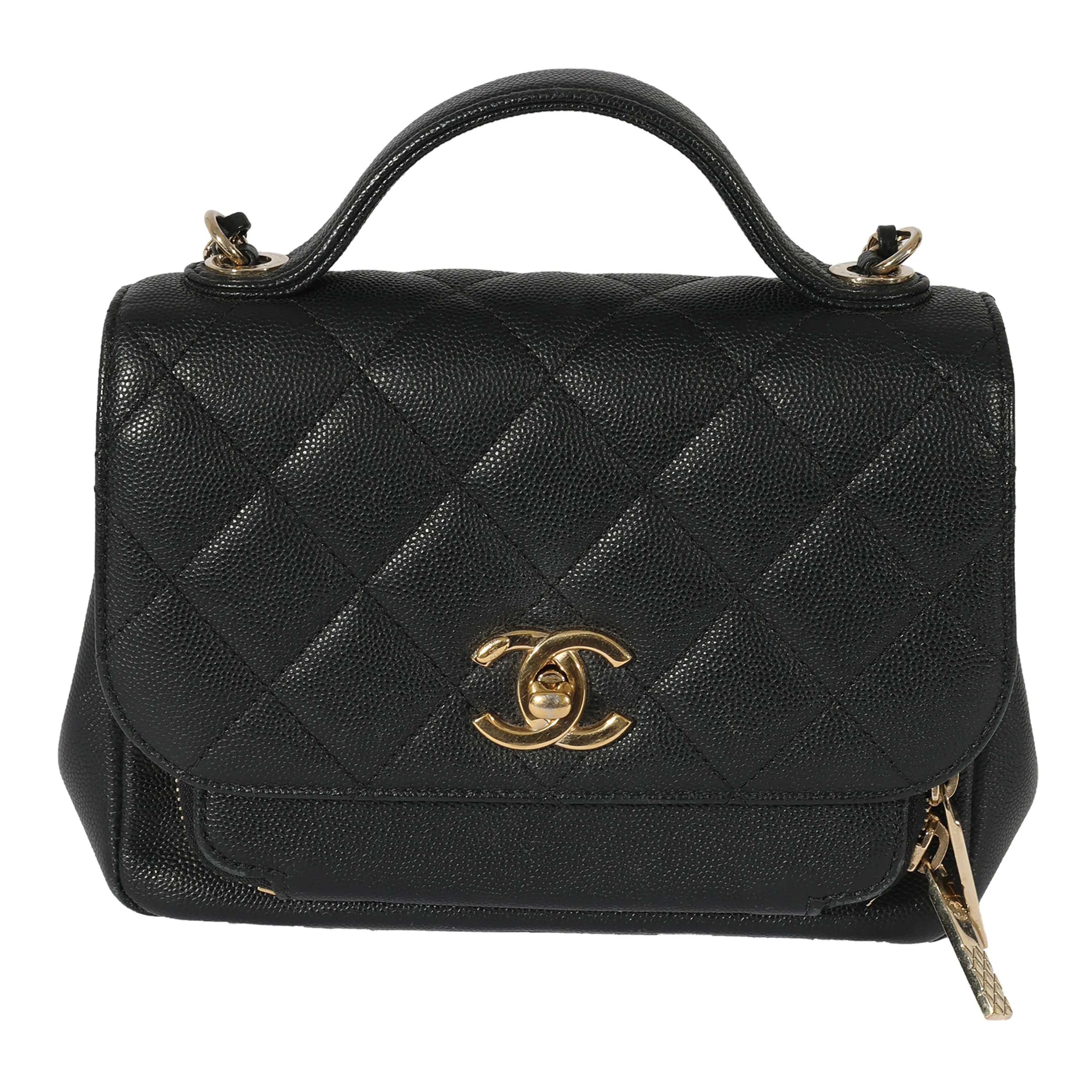 Chanel Black Caviar Small Business Affinity Flap