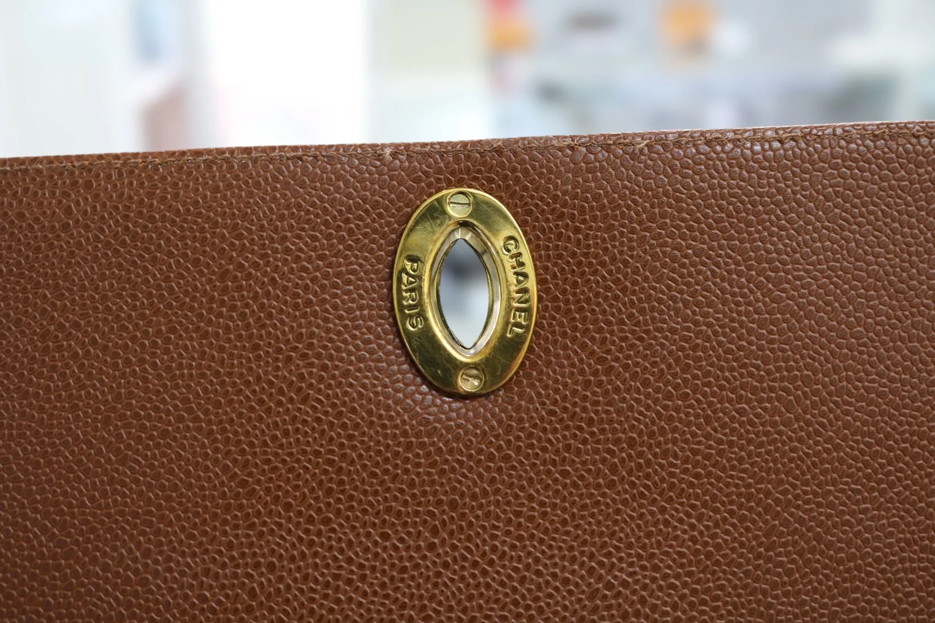 Chanel Brown Caviar Mademoiselle Handbag (Local Pick-up only)