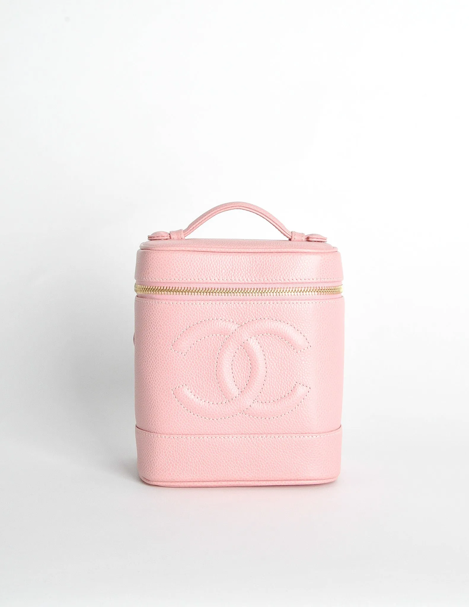 Chanel Vintage Baby Pink Cosmetic Case