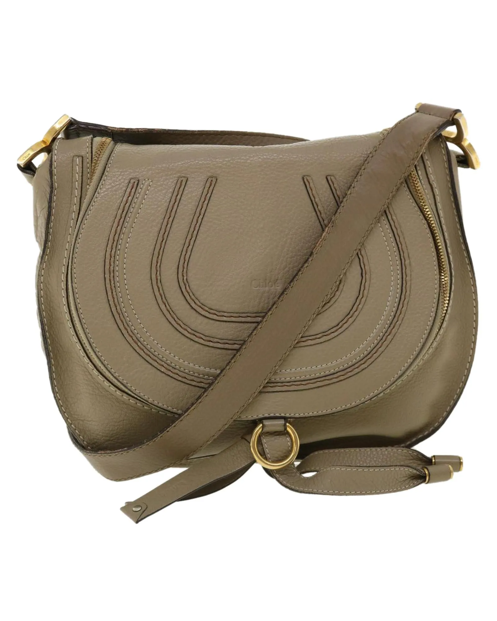 Chloe Gray Leather Shoulder Bag