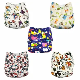 Combo of 5 Reusable Diapers - Option B