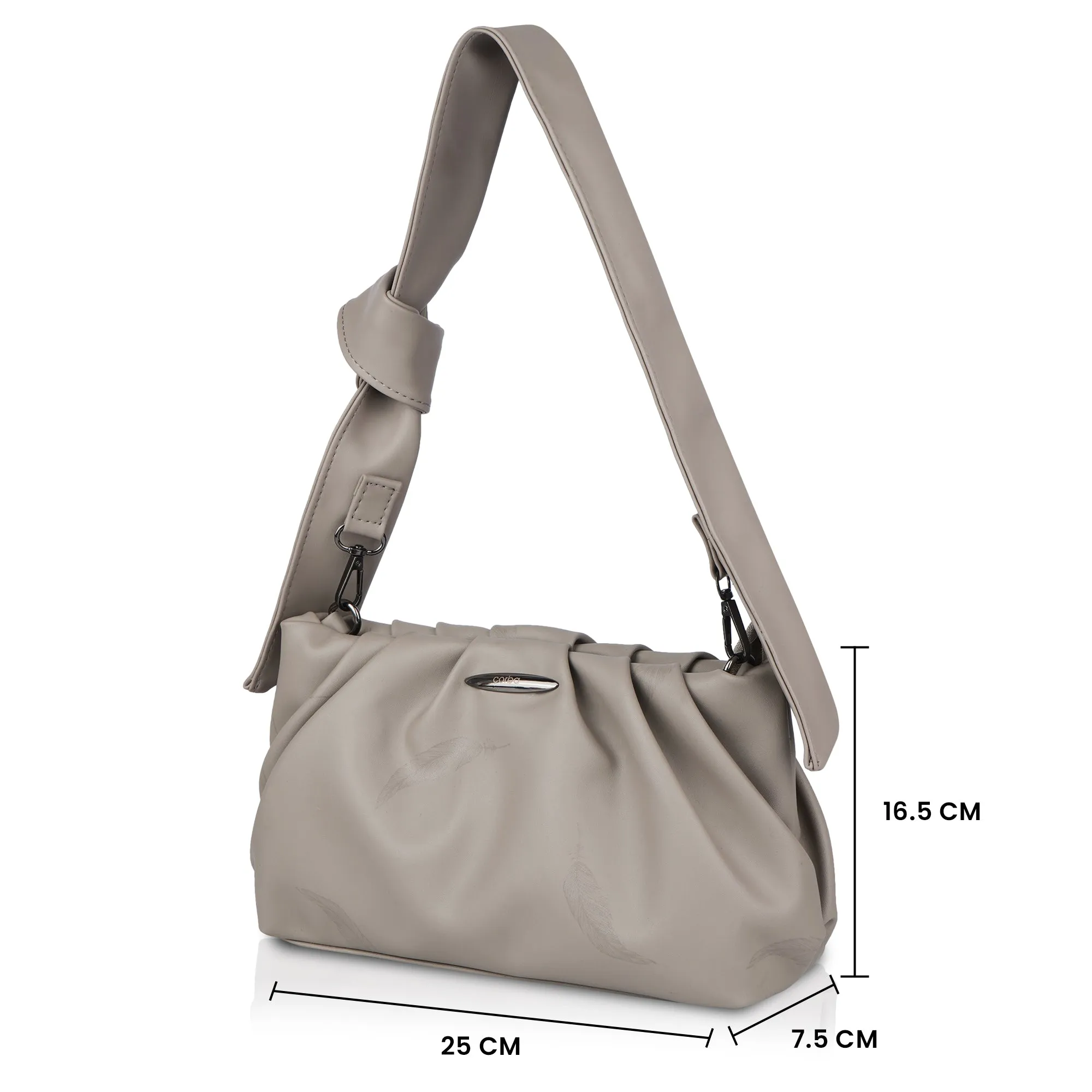 Corba Knot Style Sling Bag Cream