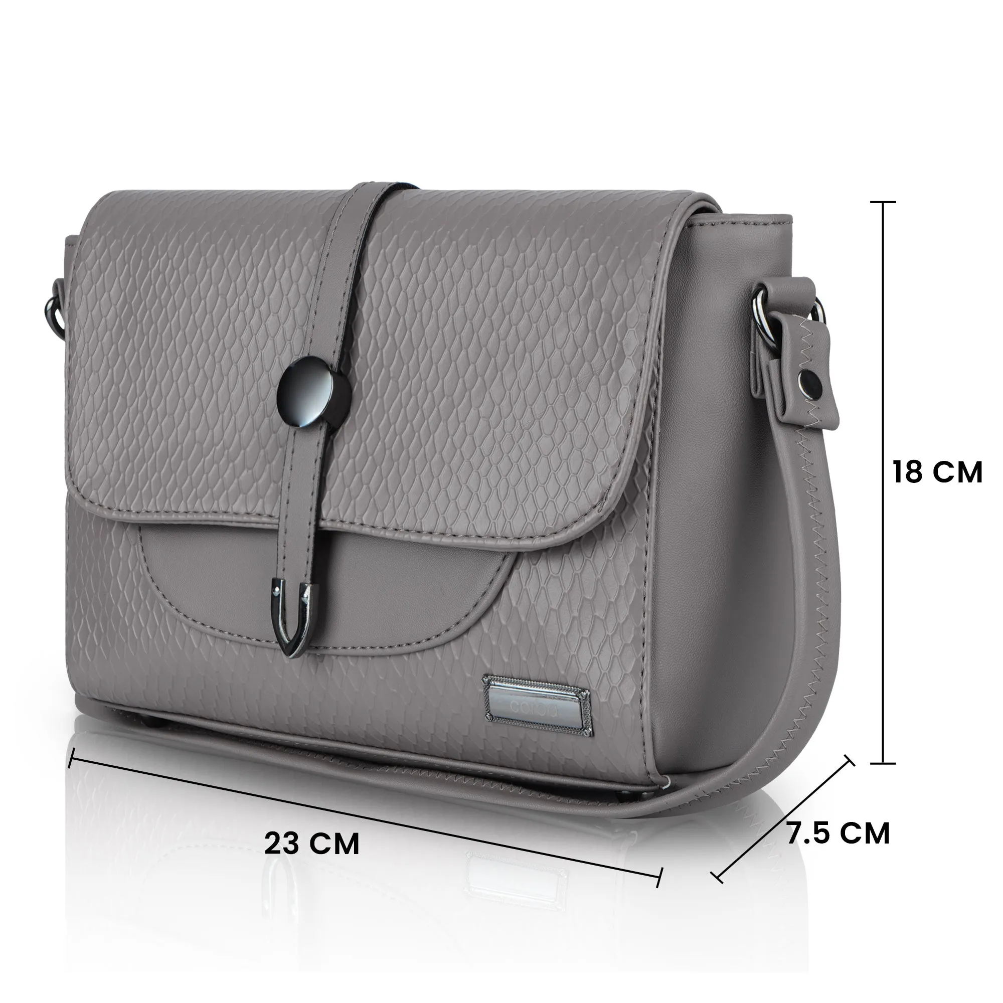 Corba Stylish Sling Bag Blue Grey