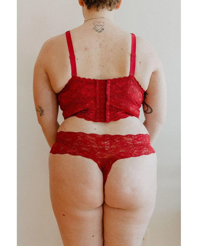 Curvy Cutie Thong - Ruby Red *FINAL SALE*