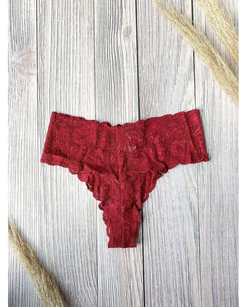 Curvy Cutie Thong - Ruby Red *FINAL SALE*