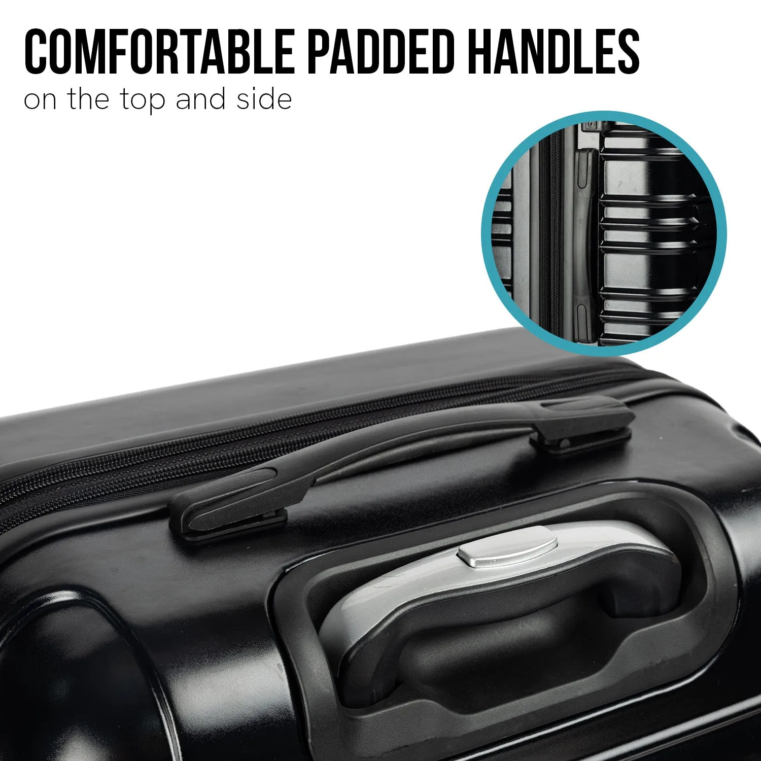 Durable 28in Hard Shell Suitcase w/ TSA Lock & 360 Wheels