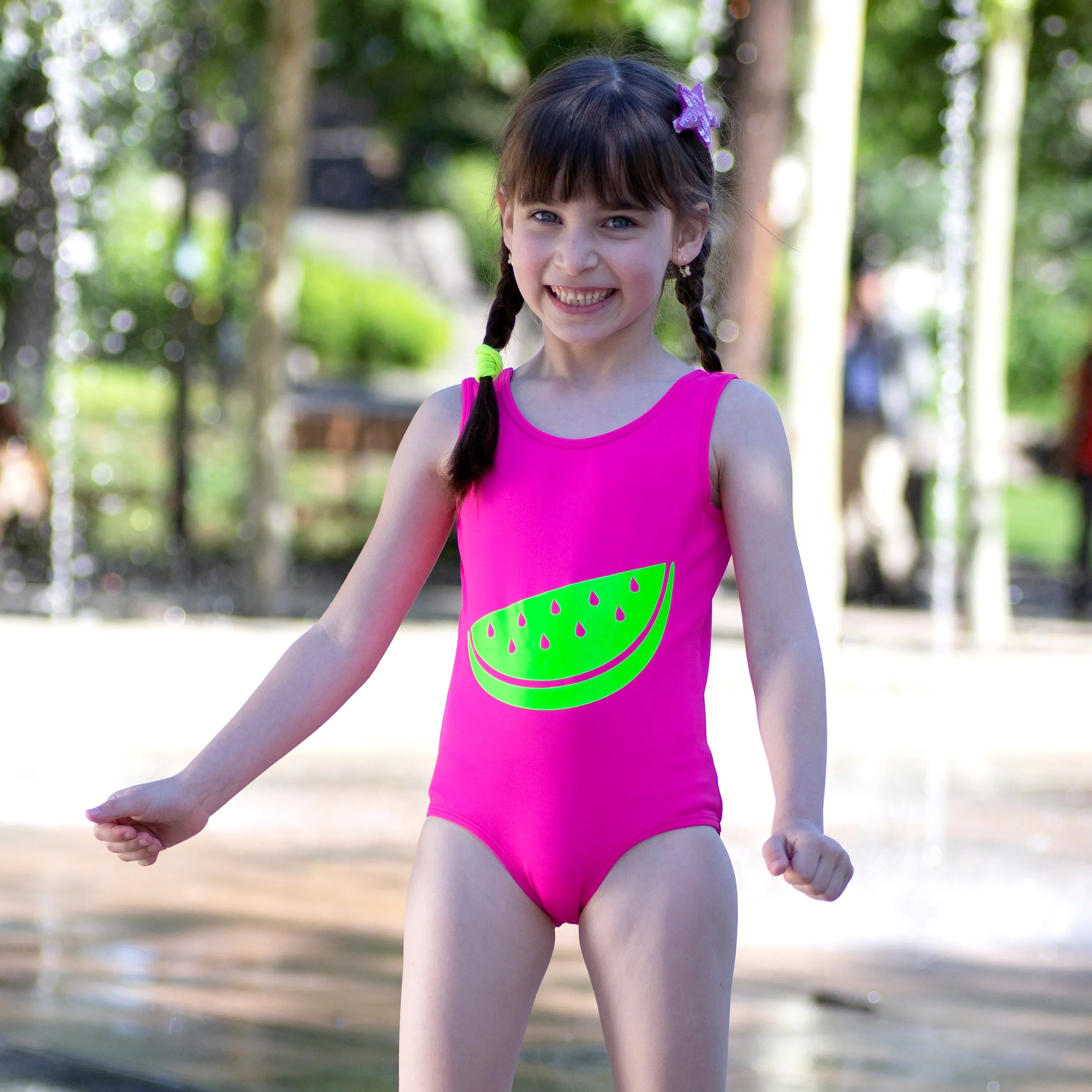 FUCHSIA WATER MELON ONE PIECE