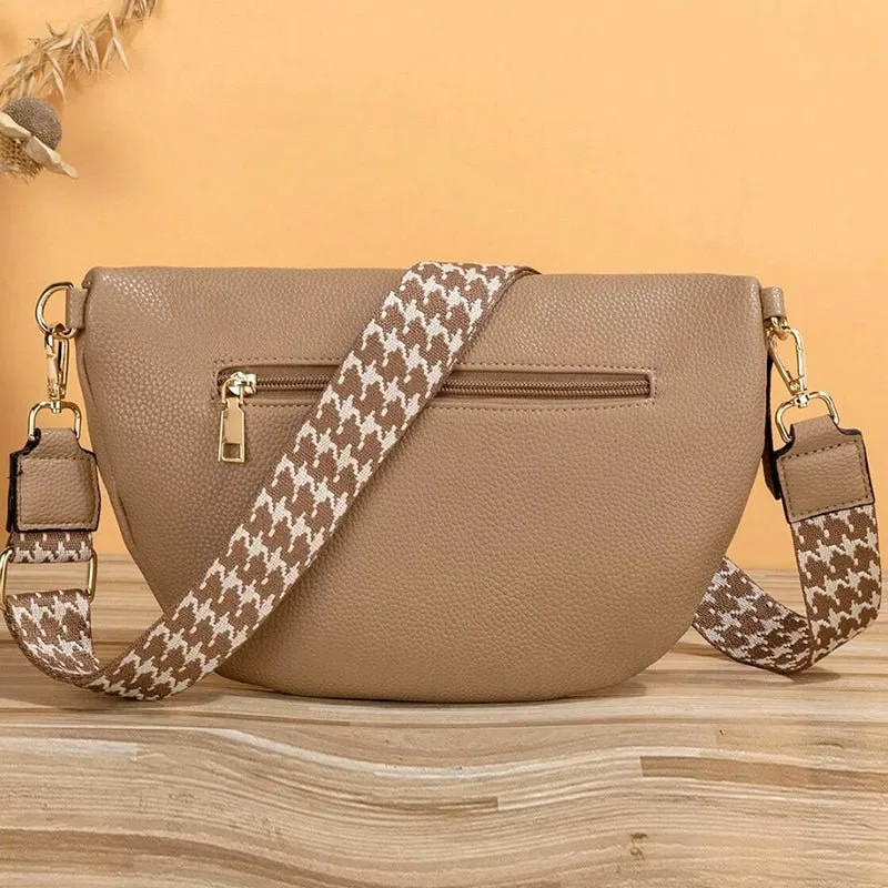 Gold Zipper Cross Body Bum Bag