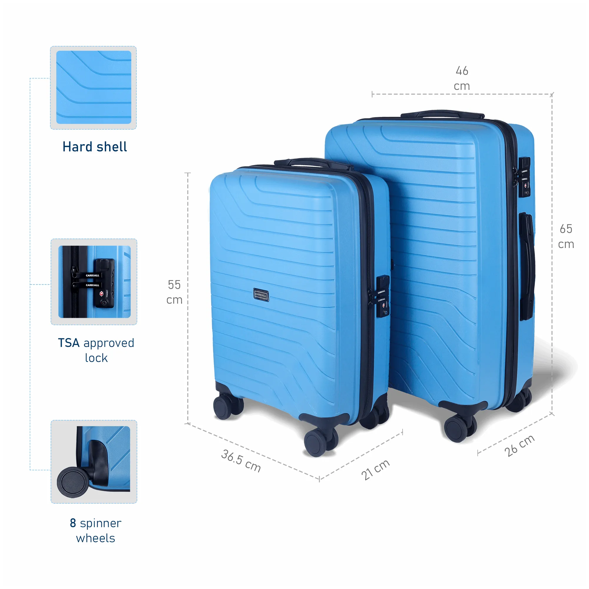 Groove Luggage set of 2