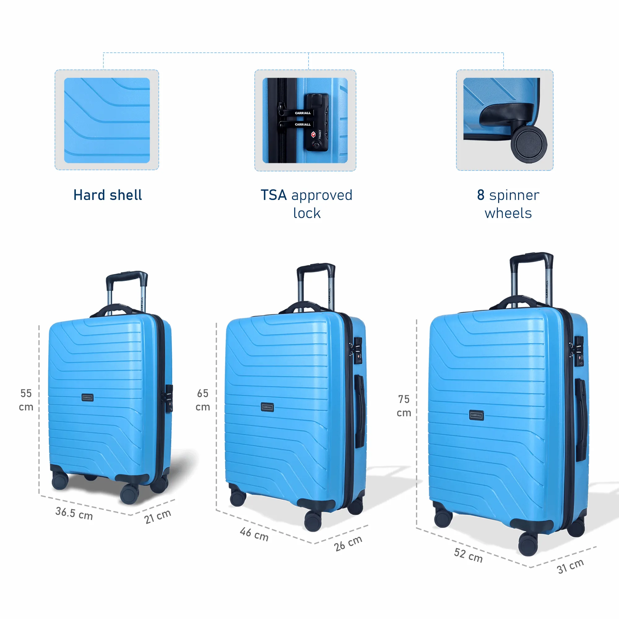 Groove Smart Luggage set of 3