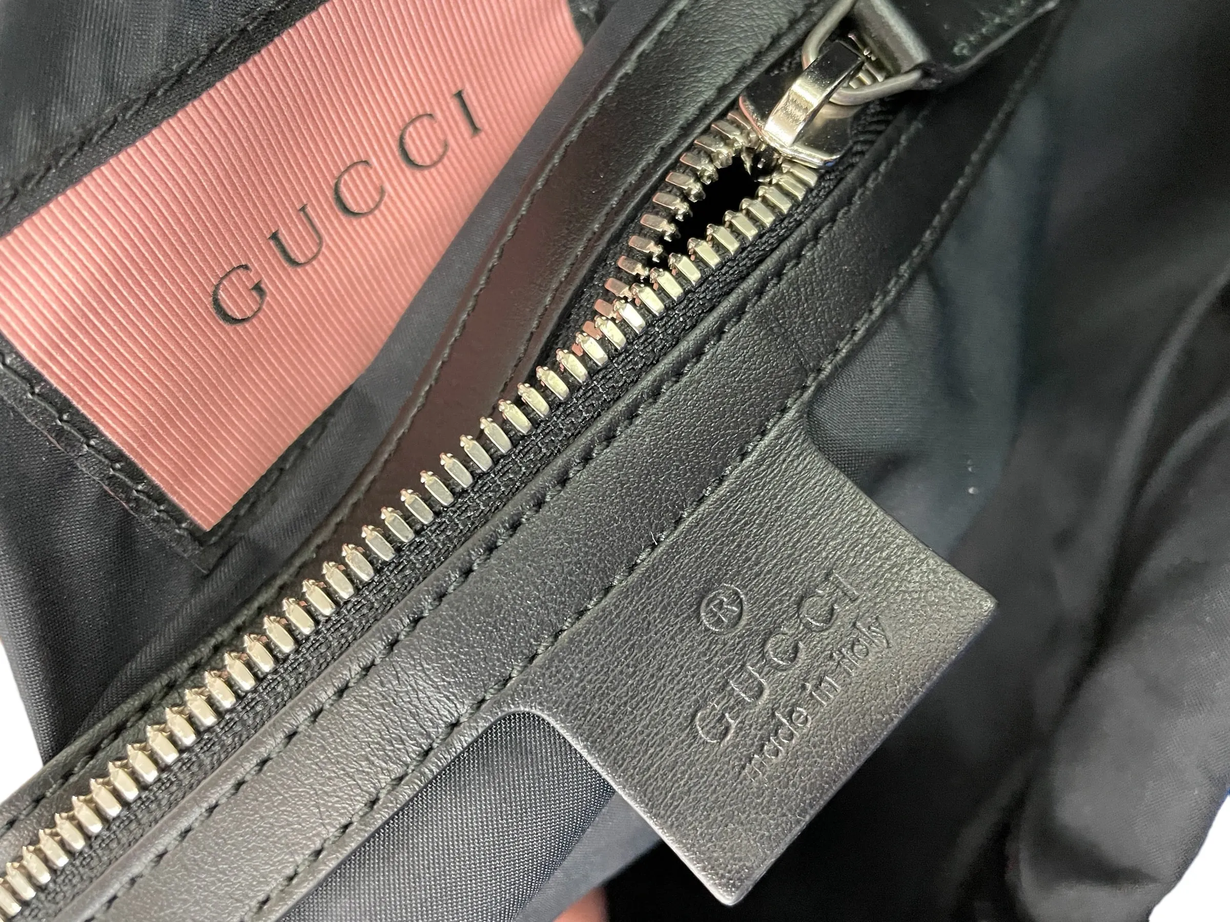 Gucci Ghost Drawstring Backpack Leather "Real" Design