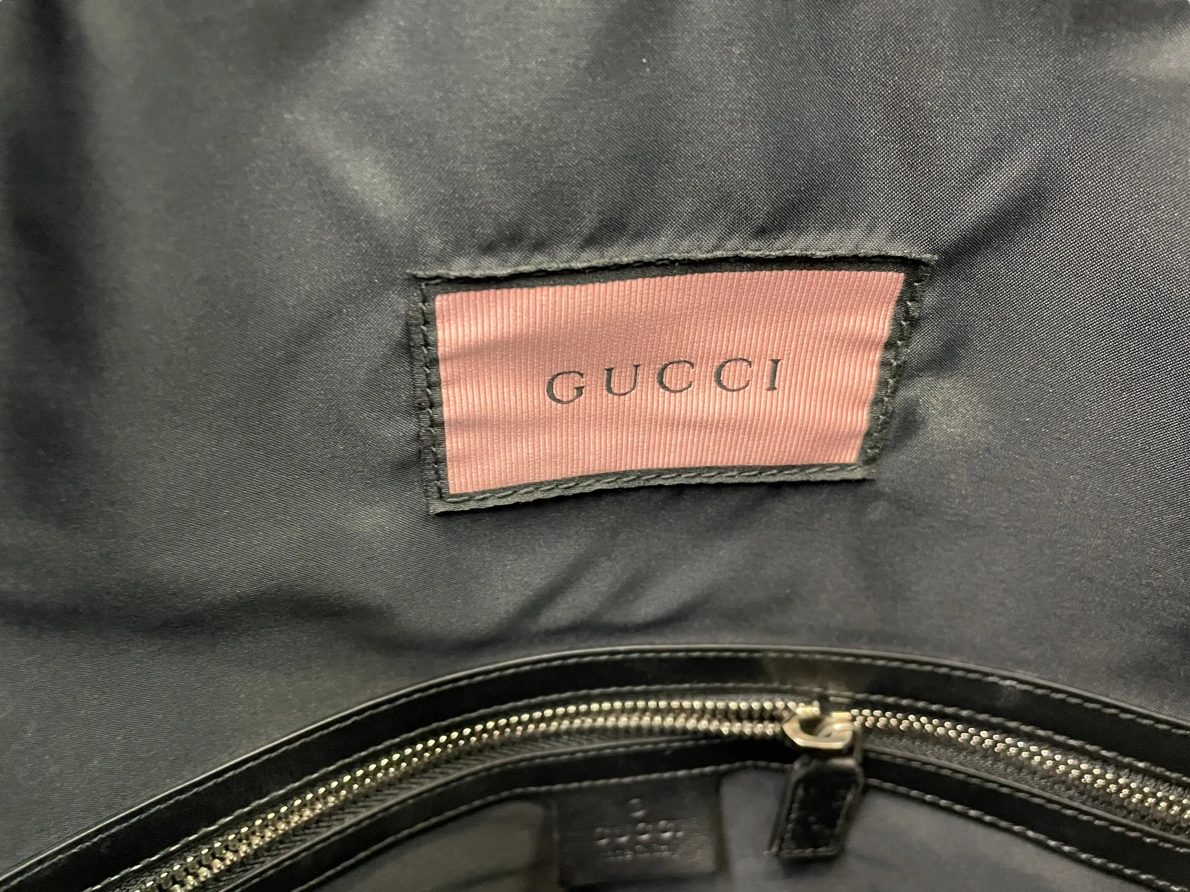 Gucci Ghost Drawstring Backpack Leather "Real" Design