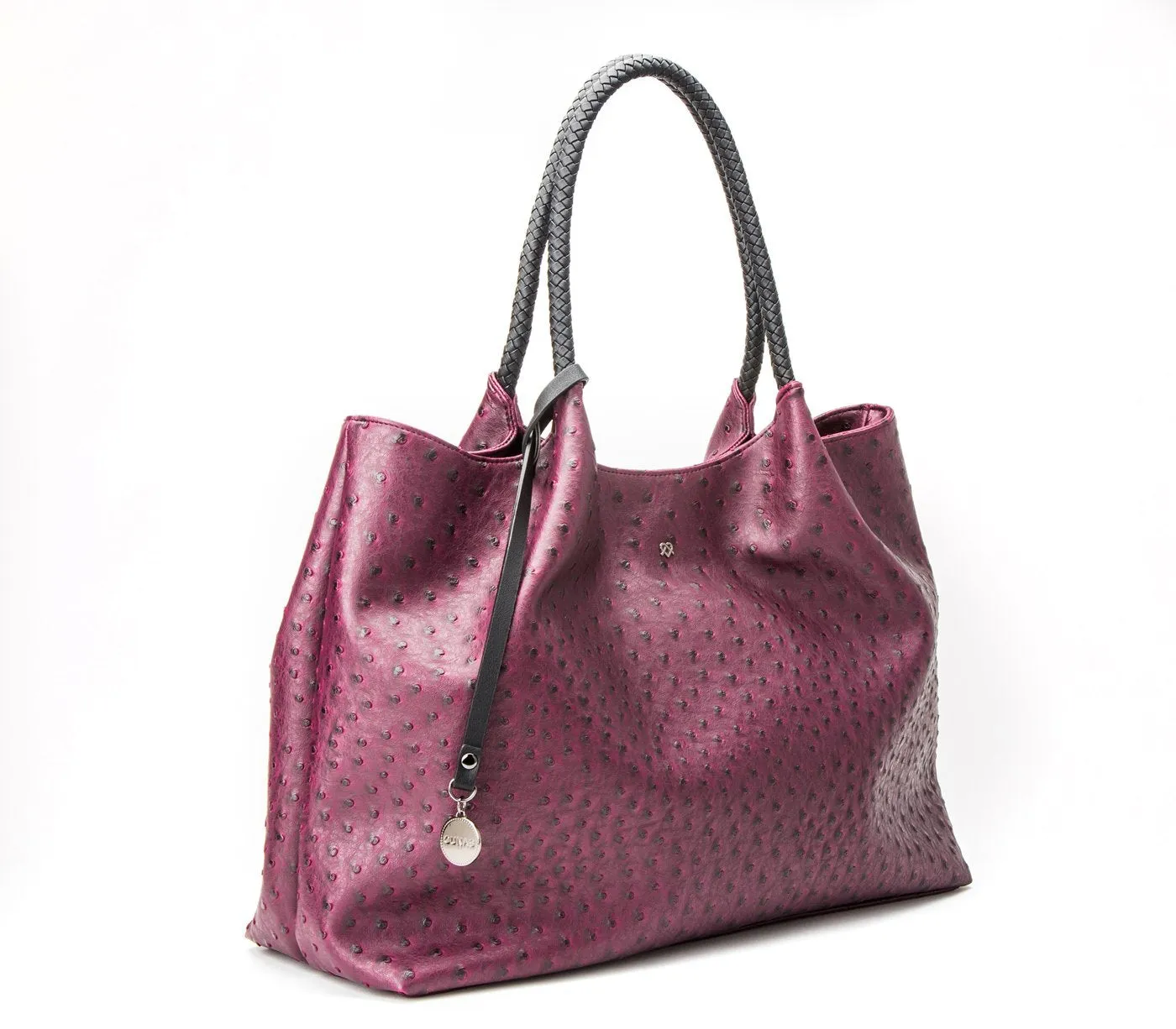 Gunas New York Naomi Cherry Red Vegan Leather Tote Bag