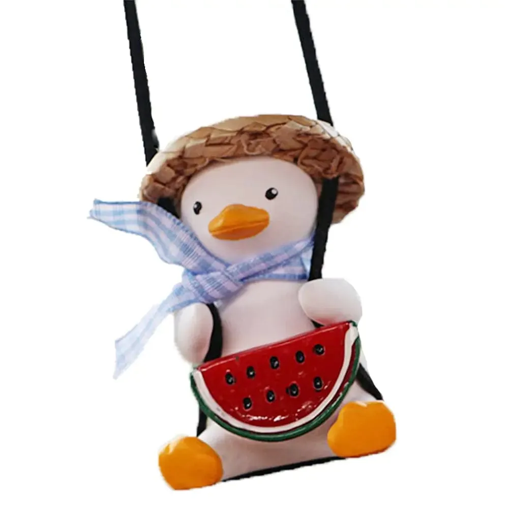 Hanging Car Pendant Cute Swinging Duck Ornament