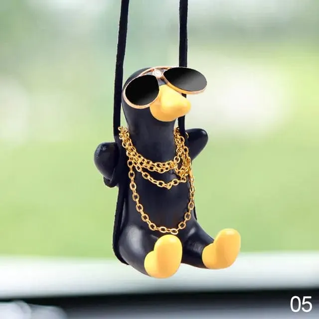 Hanging Car Pendant Cute Swinging Duck Ornament