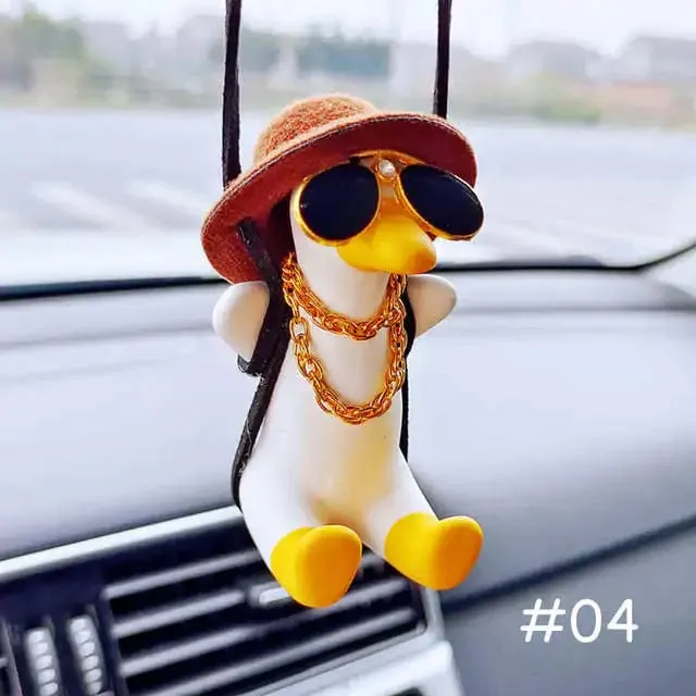 Hanging Car Pendant Cute Swinging Duck Ornament