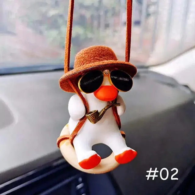 Hanging Car Pendant Cute Swinging Duck Ornament