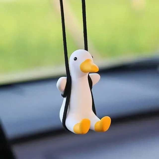 Hanging Car Pendant Cute Swinging Duck Ornament