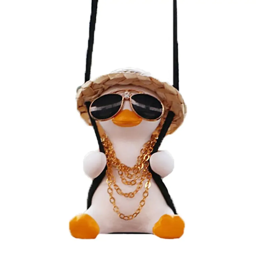 Hanging Car Pendant Cute Swinging Duck Ornament