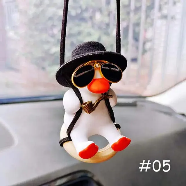 Hanging Car Pendant Cute Swinging Duck Ornament