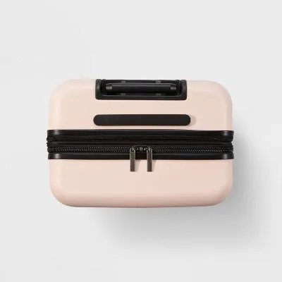 Hardside Medium Checked Suitcase Pink - Open Story