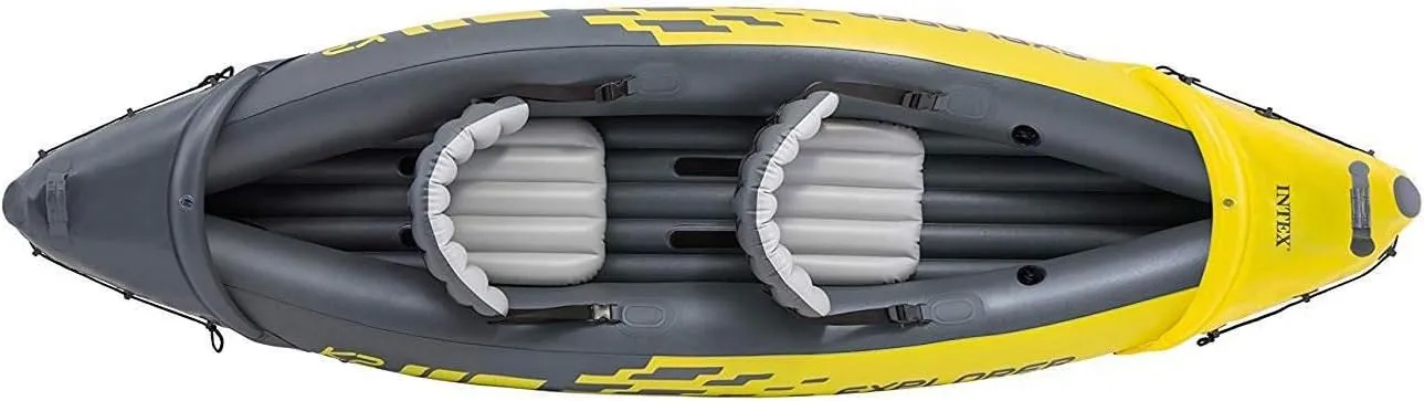 Inflatable Kayak Set 86 Inches, Adjustable Seats with Backrest, 2 Person, 400lb Weight Capacity