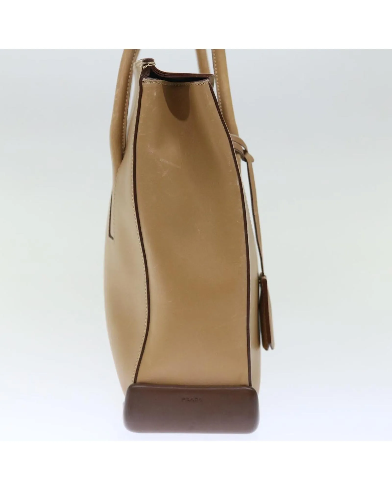 Khaki Leather Shoulder Bag - Prada