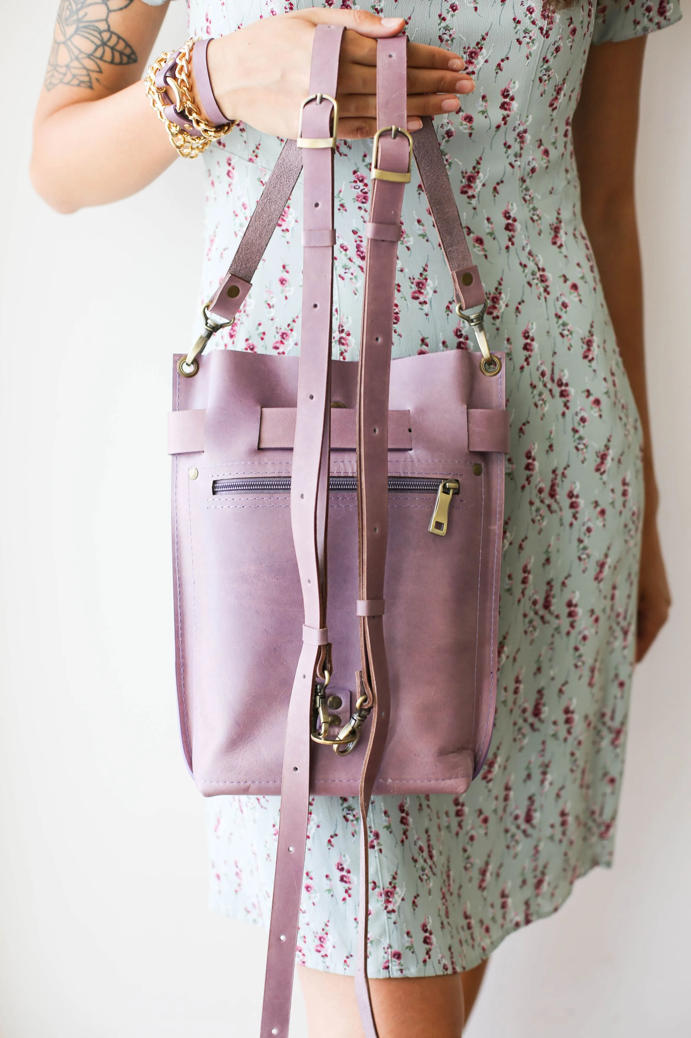 Lilac Leather Bag