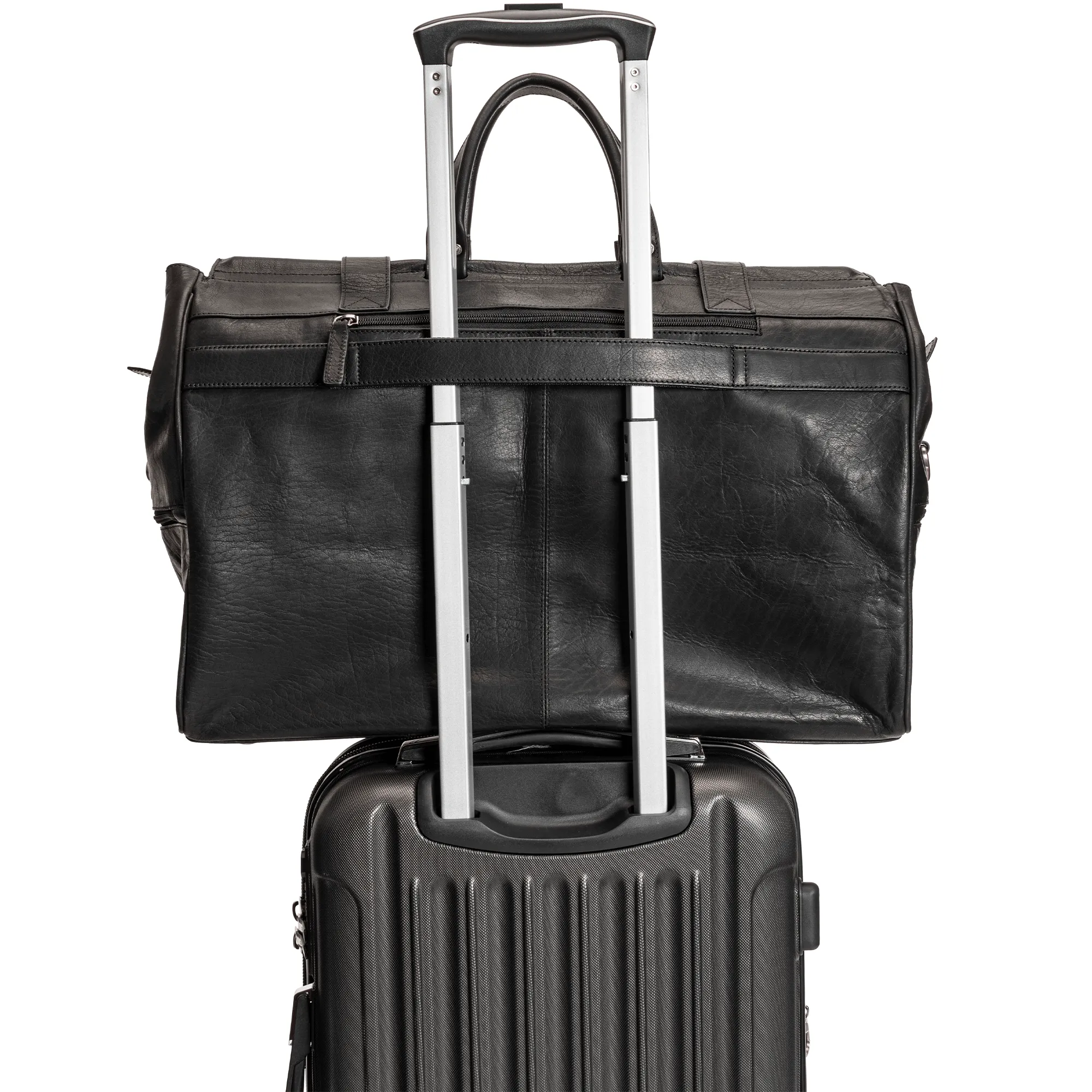 Mancini Leather Buffalo Dowel Rod Carry-on Duffle Bag