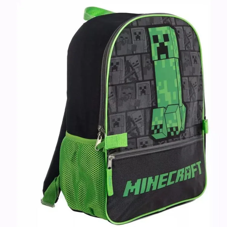 MINECRAFT CREEPER BACKPACK WITH LUNCH TOTE - Backpacks