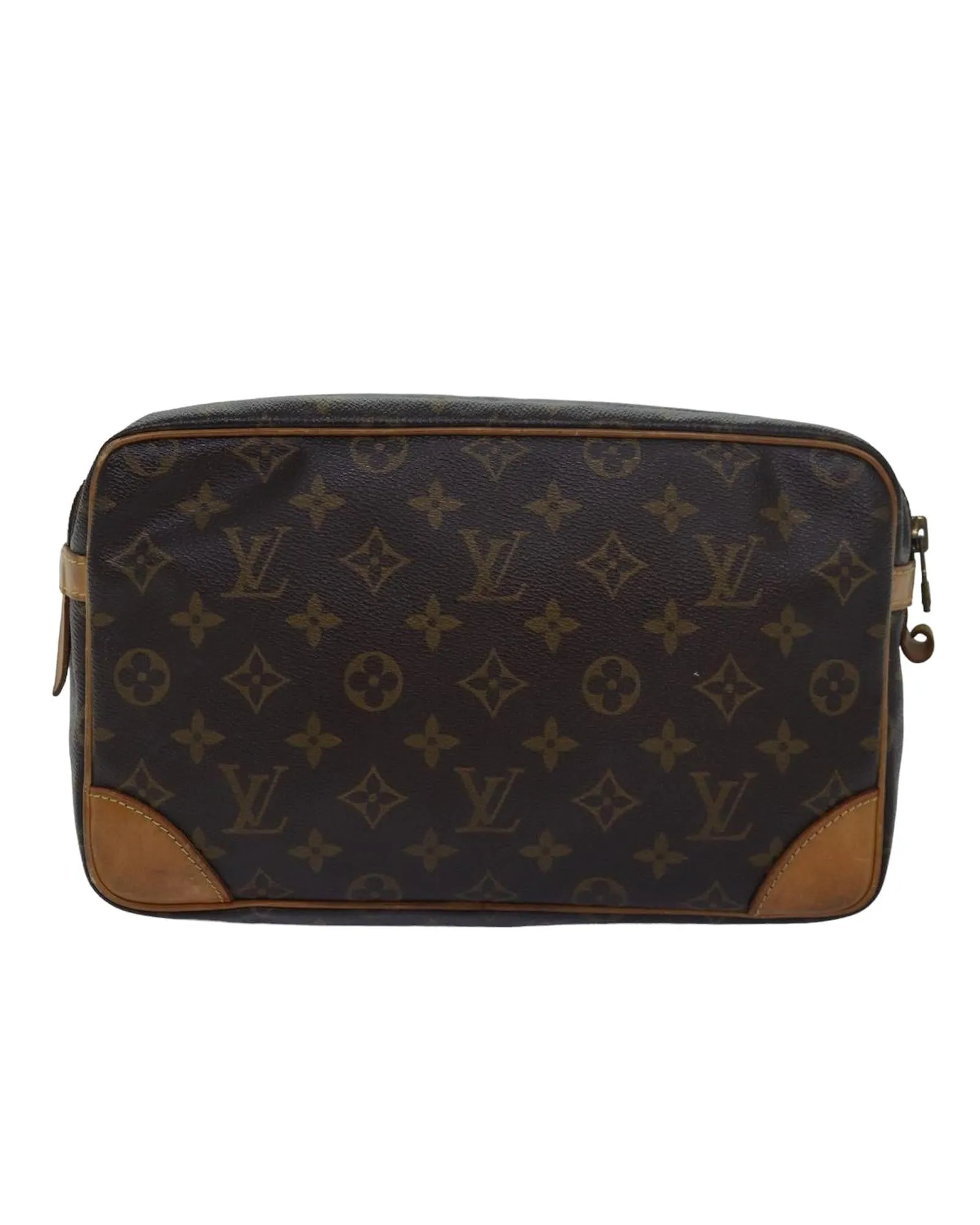 Monogram Canvas Clutch Bag with Compartment