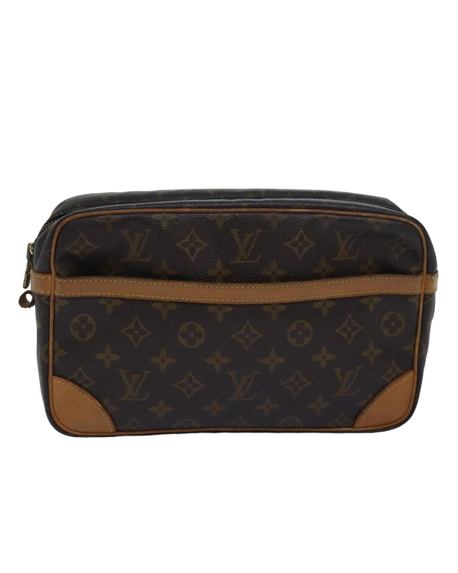 Monogram Canvas Clutch Bag with Compartment