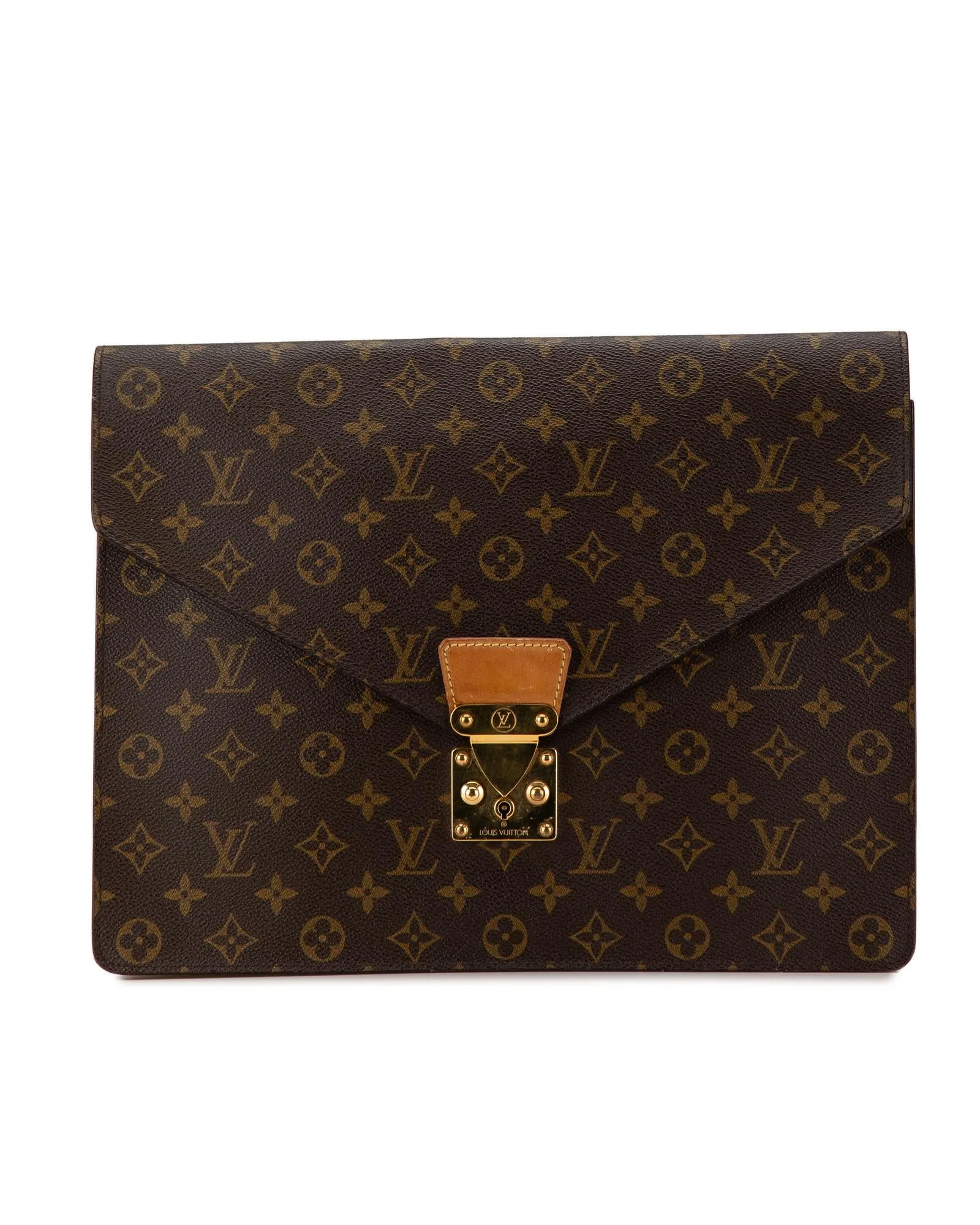 Monogram Canvas Porte-Documents with Push Lock Closure