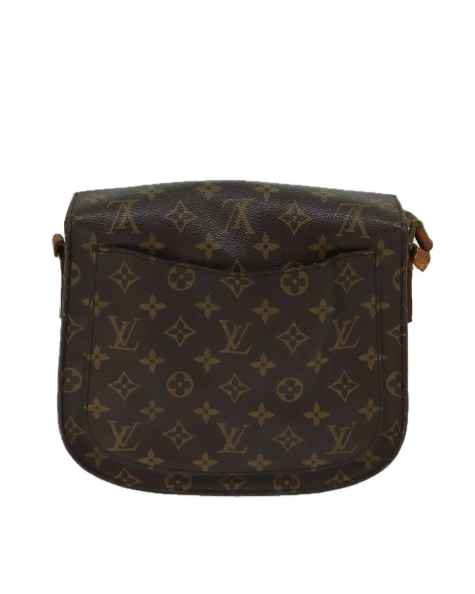 Monogram Shoulder Bag with Adjustable Strap and Interior Pocket