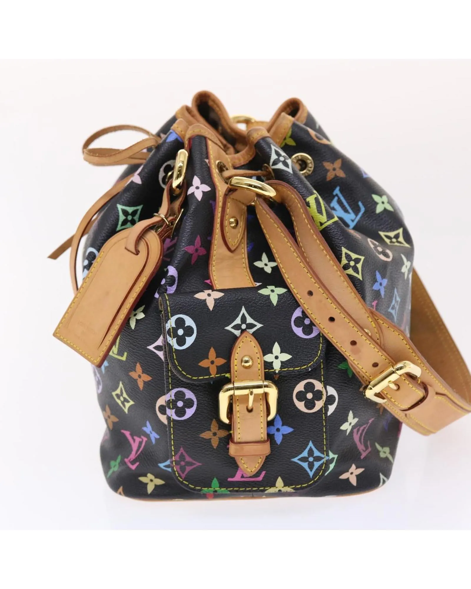 Multicolor Canvas Shoulder Bag