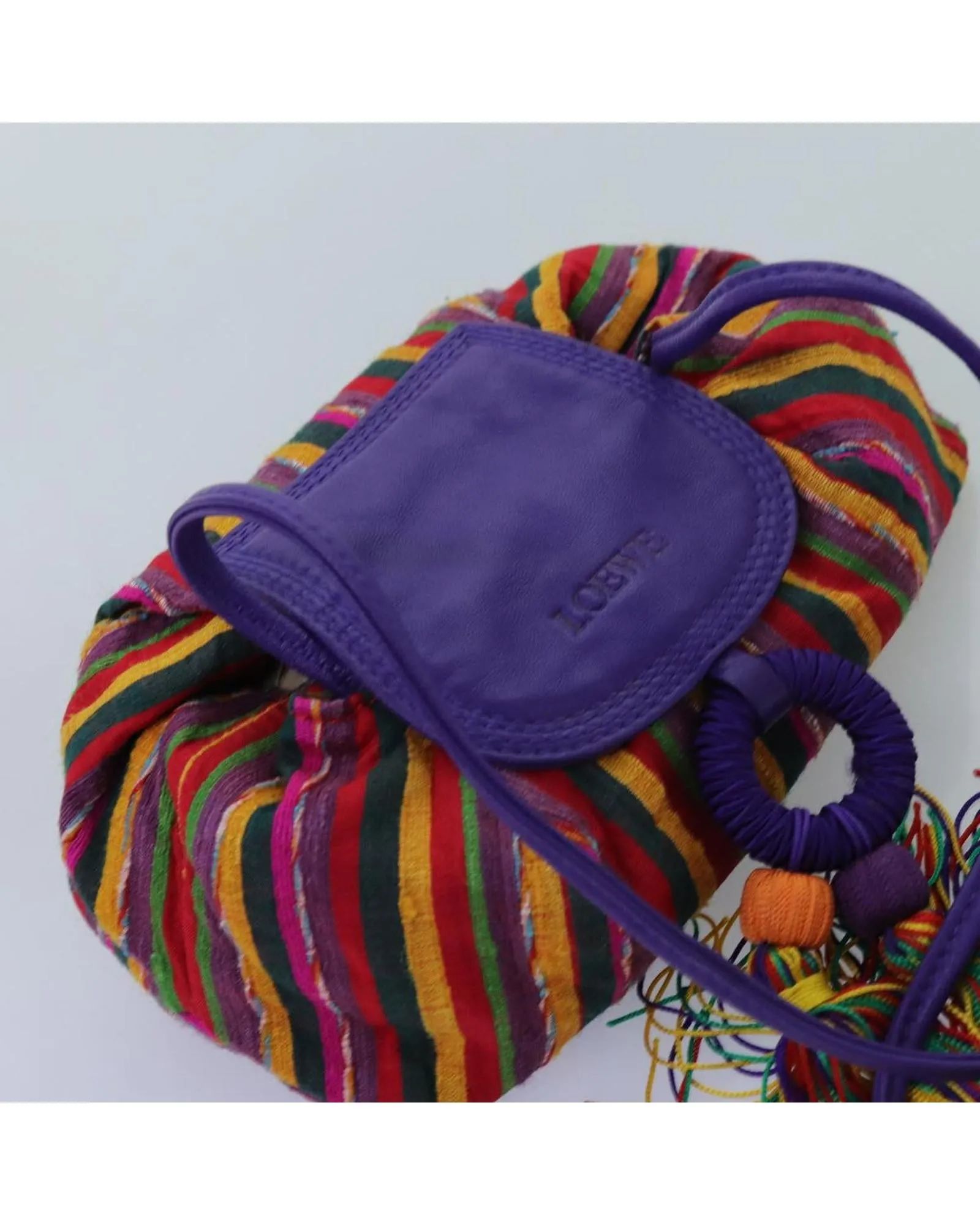 Multicolor Cotton Shoulder Bag - Authentic LOEWE